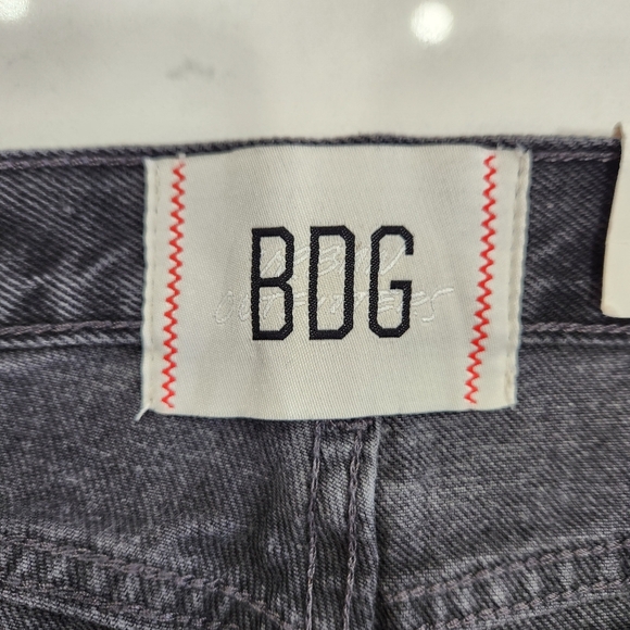 NWT BDG Urban Outfitters Jeans Mens 28/30 Black Stone Wash Skate Fit Whiskering - Picture 5 of 15